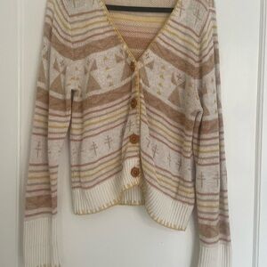 Faherty Homeland Cardigan Dragonfly Path Multicolor Button-Up Cardigan